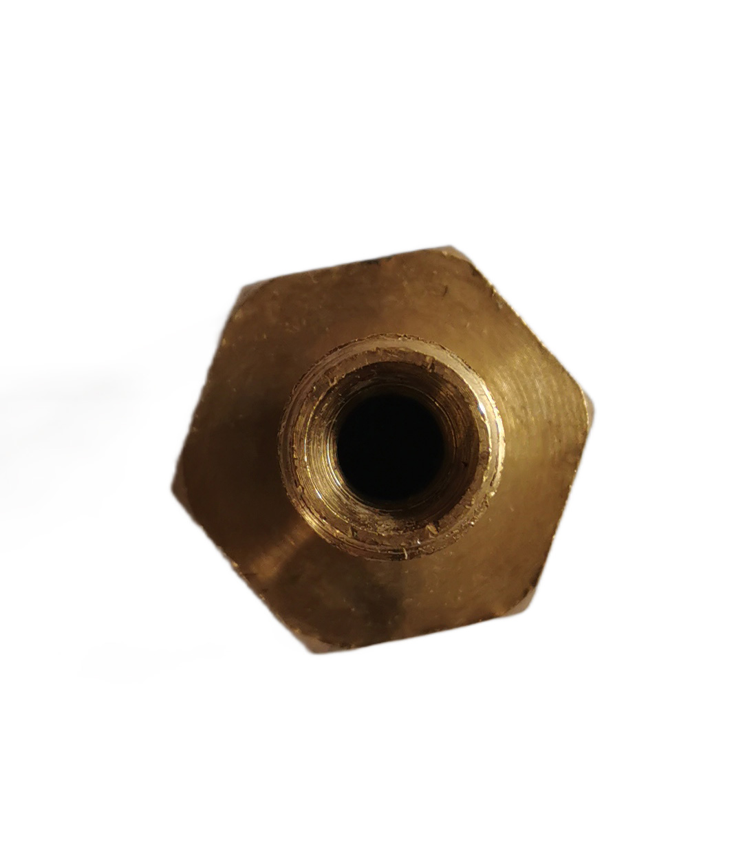 Verbindungsstück 1/2"-BSP x 1/4" LH,Messing von vorne
