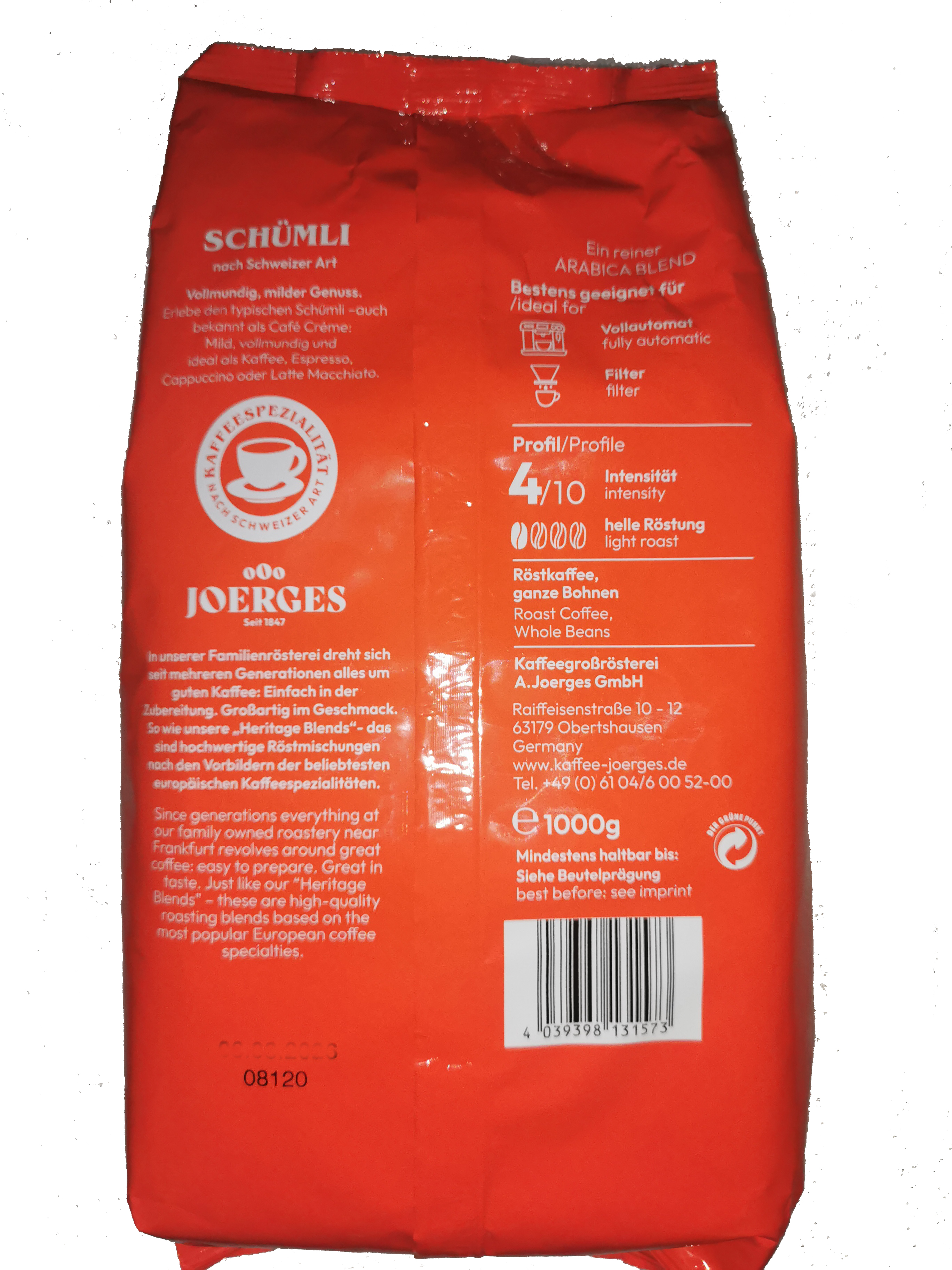 1000g Schümli-Kaffee – Geschmackserlebnis in jeder Tasse