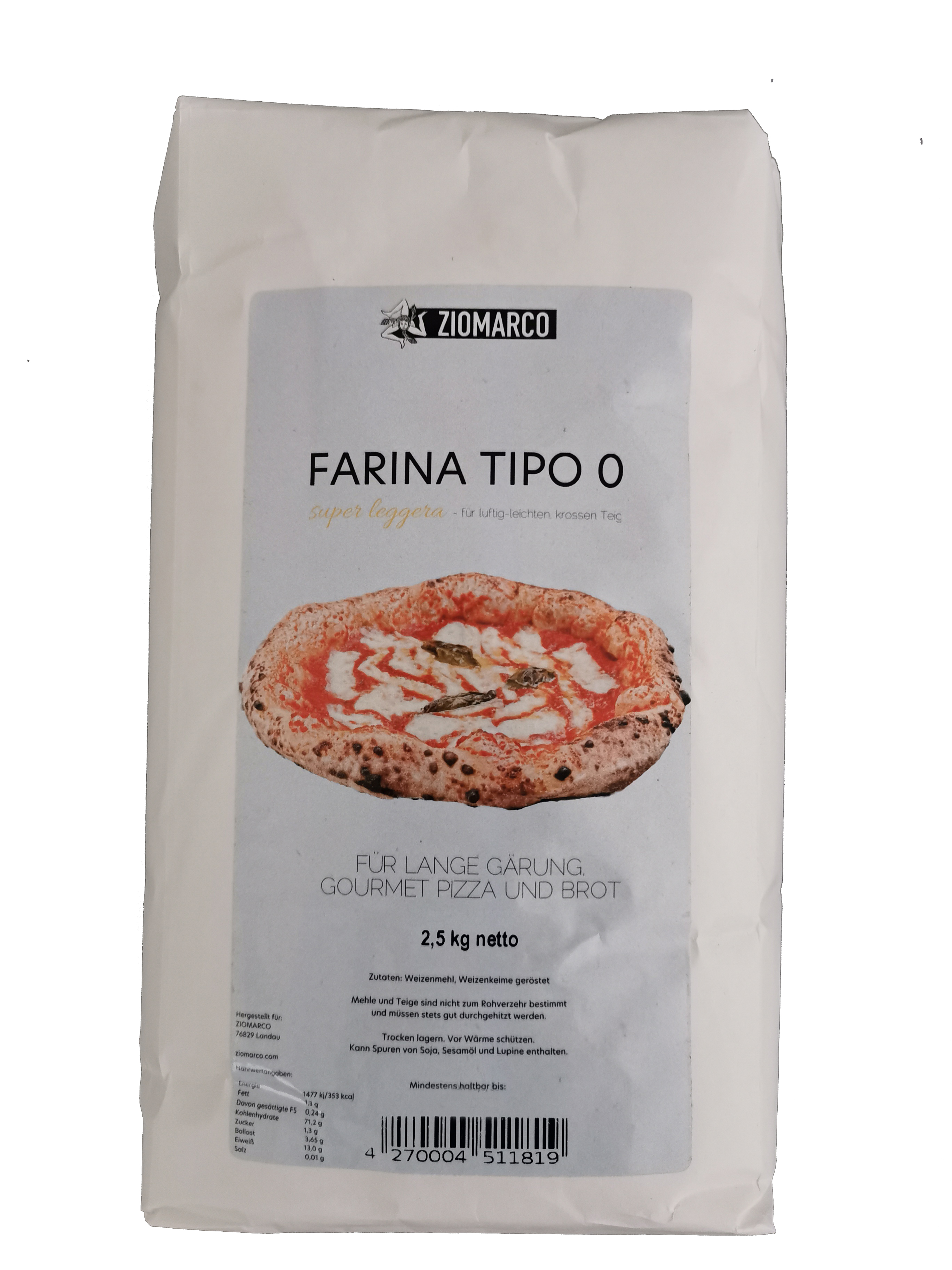 Ziomarco 2,5kg Super Leggera Pizzamehl Typ0