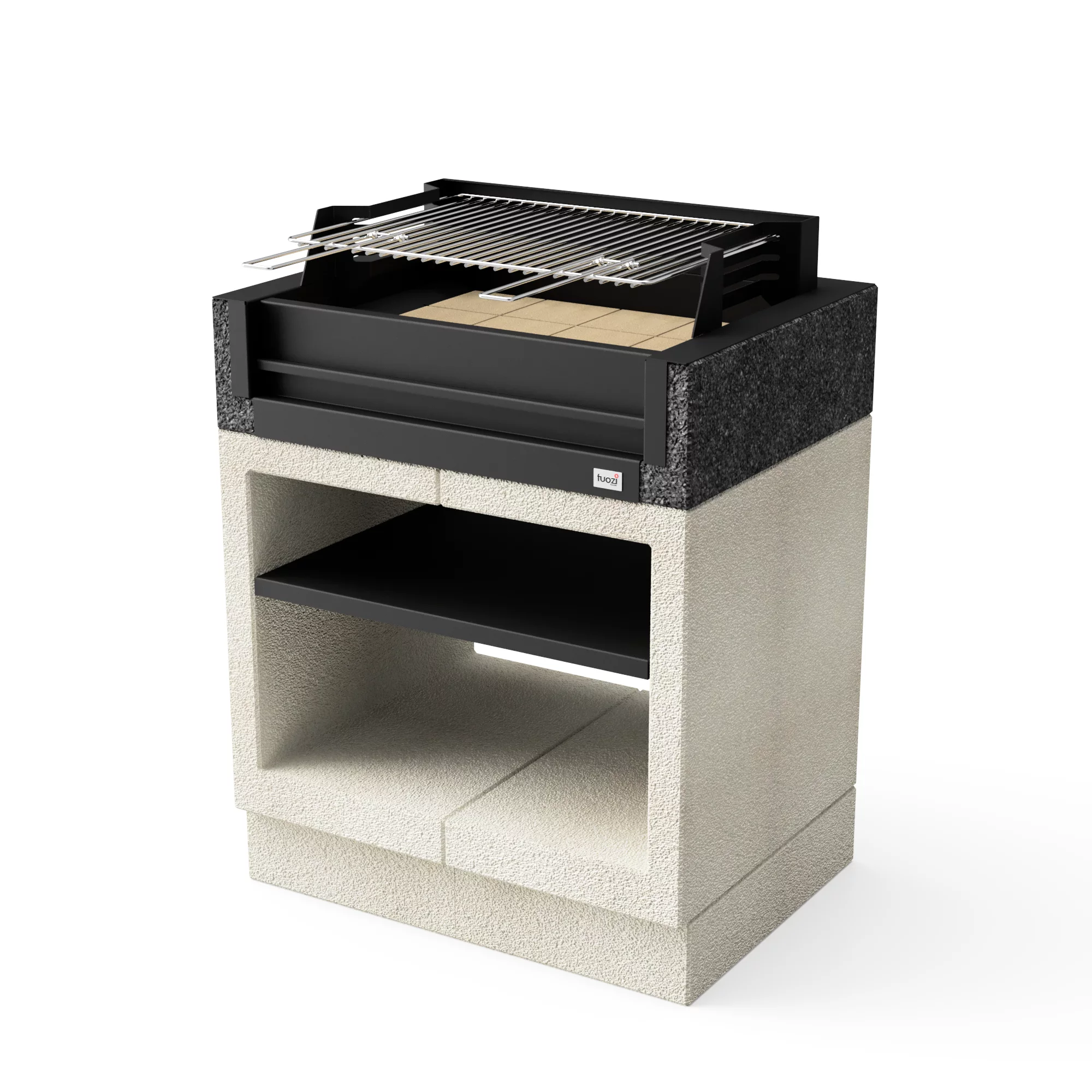 Barbecue-Grill Kitaway grau mit grauem Sockel
