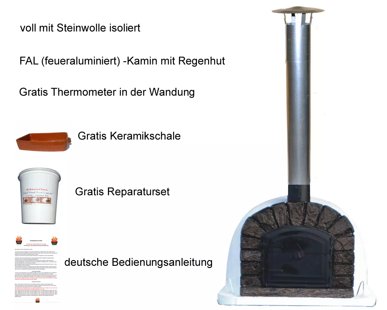 Steinbackofen Famosi komplett