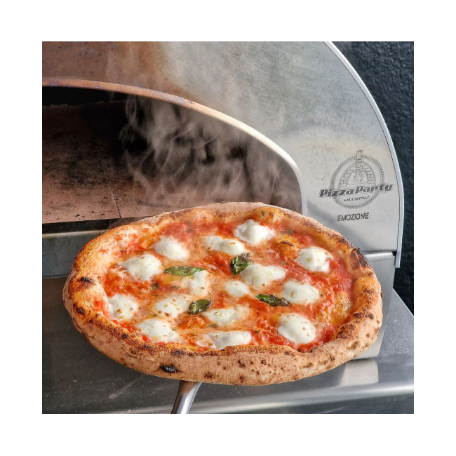 Emozione Gas-Pizzaofen aquamarine mit Gestell, inkl. Gratis-Zubehör