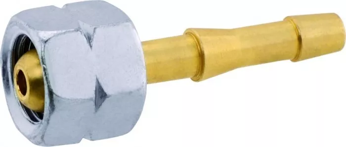 Gas-Verbindungsstück mit Tülle Grösse:G 1/4 LH-ÜM x 9 mm Tülle