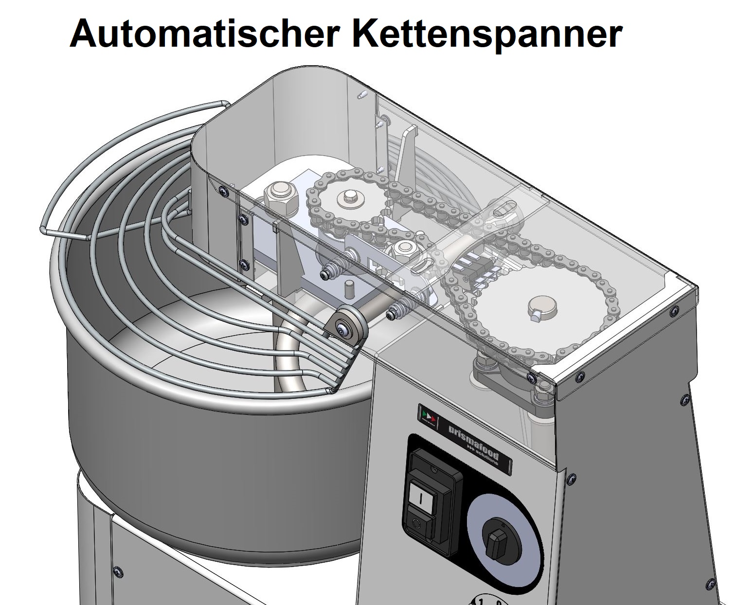 Spiralteigknetmaschine IMR automatischer Kettenspanner
