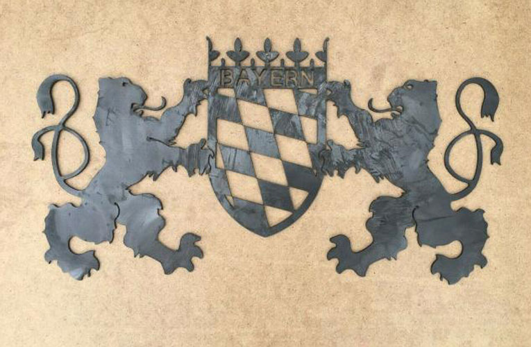 Wappen aus Cortenstahl