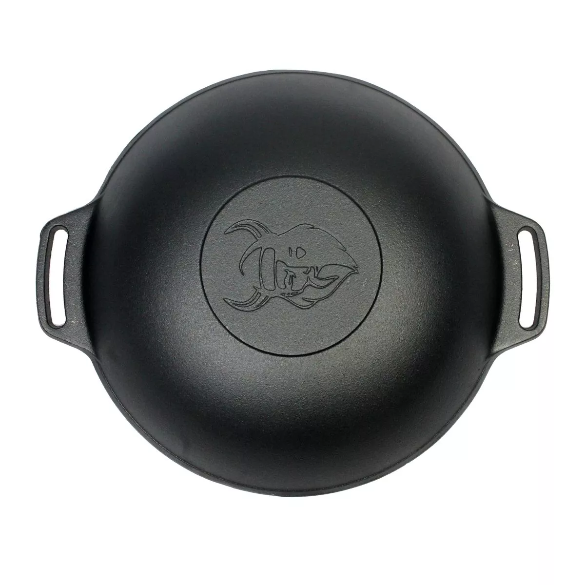 gusseiserne WOK-Pfanne Boden