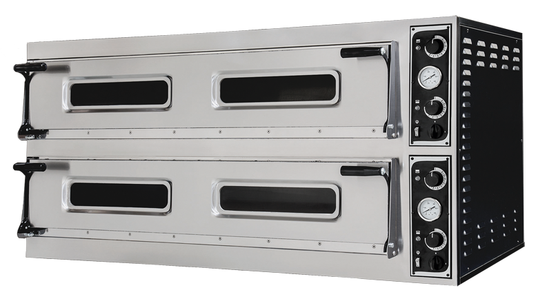 Pizzaofen Panee66B Breit - 2 Kammern - für 12 Pizzen a 35cm