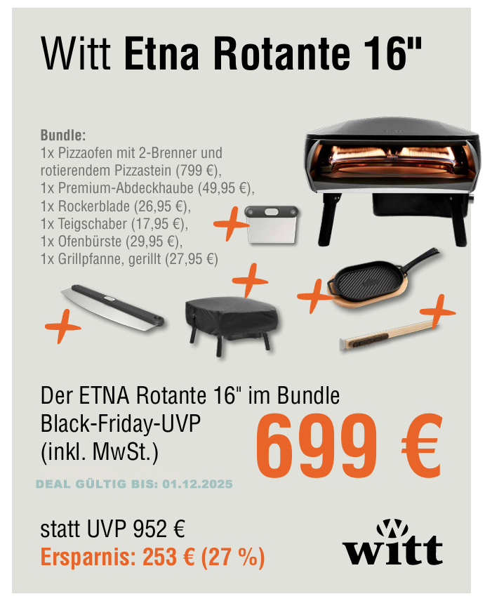 Witt Etna Rotante 16" – Black-Friday-Aktionsbundle