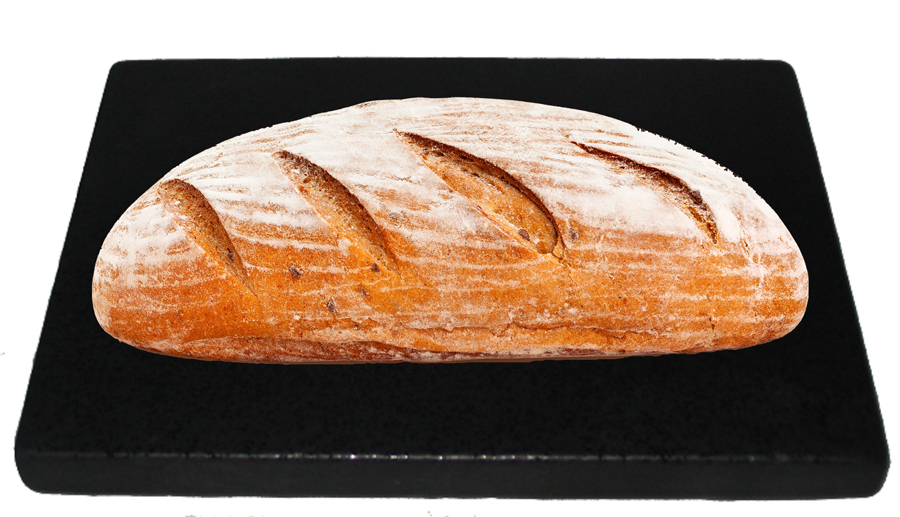 Brot backen im Haushaltsbackofen auf dem megrill Brotbackstein