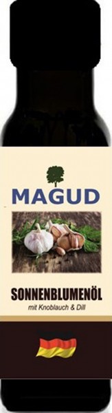 kaltgepresstes Sonnenblumenöl mit Knoblauch und Dill - magud